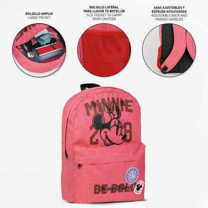 Casual Backpack Minnie Mouse Coral 32 x 4 x 42 cm